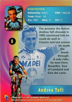 1997 Eurostar Tour de France #8 Andrea Tafi Back